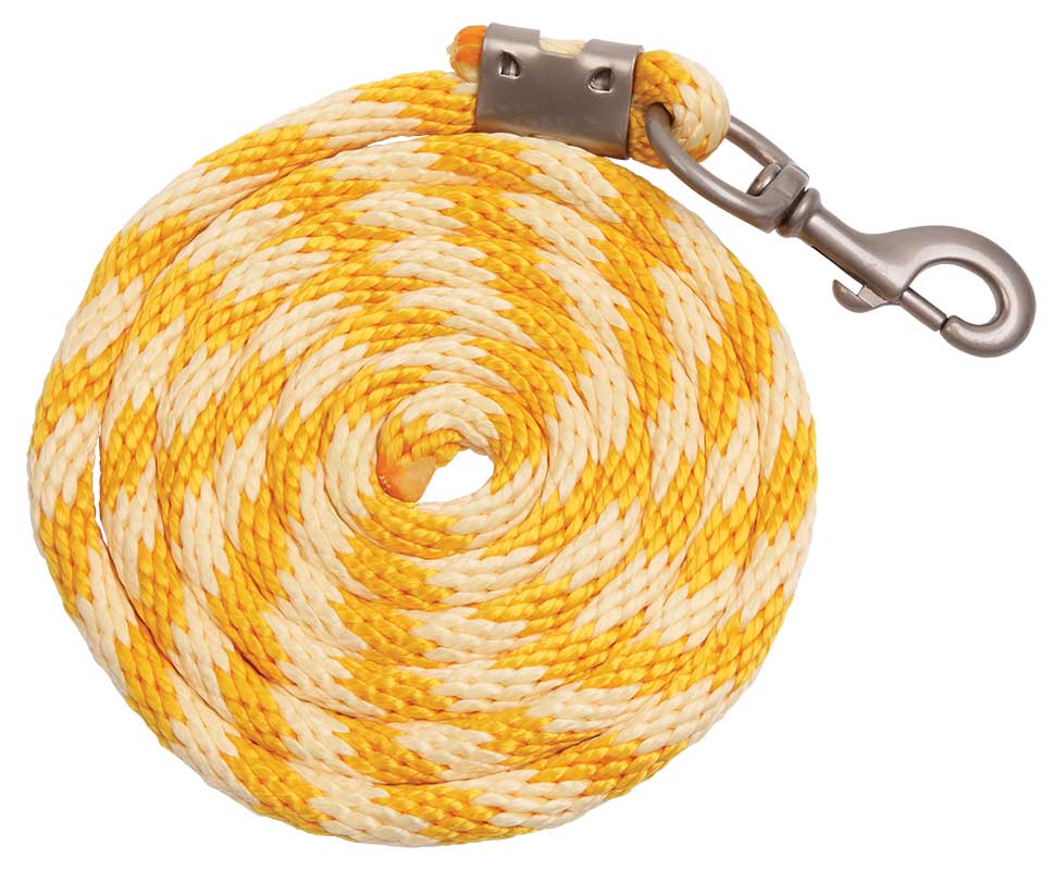 Lead Braided Nylon Rope yellow and white