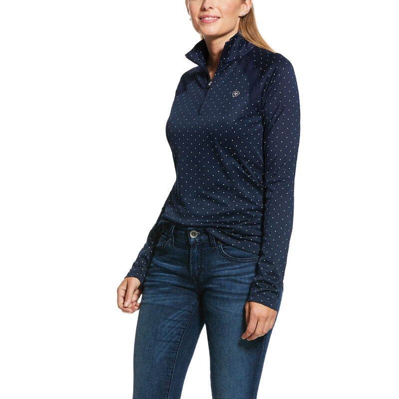 Ariat ladies navy dot sunstopper