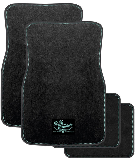 RM Williams Carpet Car Mats Aqua Set of 4