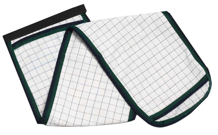 Supastop Tail Bag White & Dark Green Navy Trim
