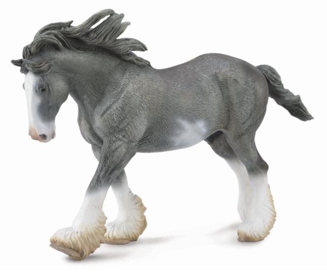 Collecta Clydesdale Stallion Black Sabino Roan