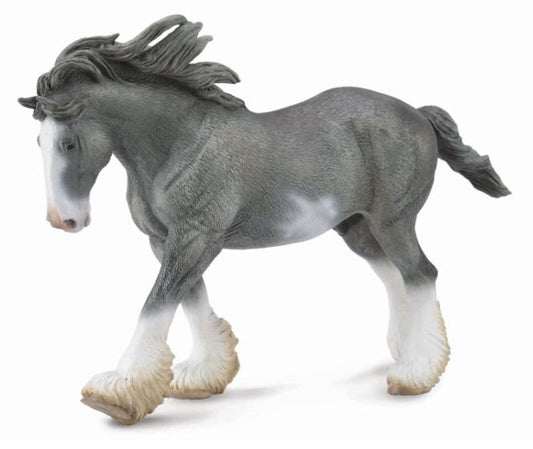 Collecta Clydesdale Stallion Black Sabino Roan