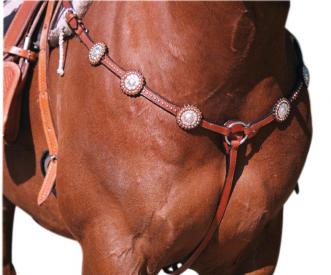Silver Stud Breastplate Tan