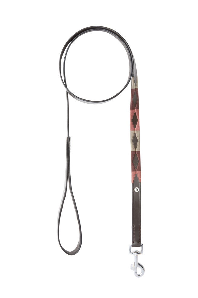 Horze Polo Dog Leash Marsala Red & Rum Raisin Brown