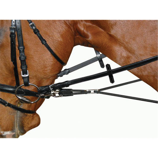 Side Reins Rolled Leather Elastic