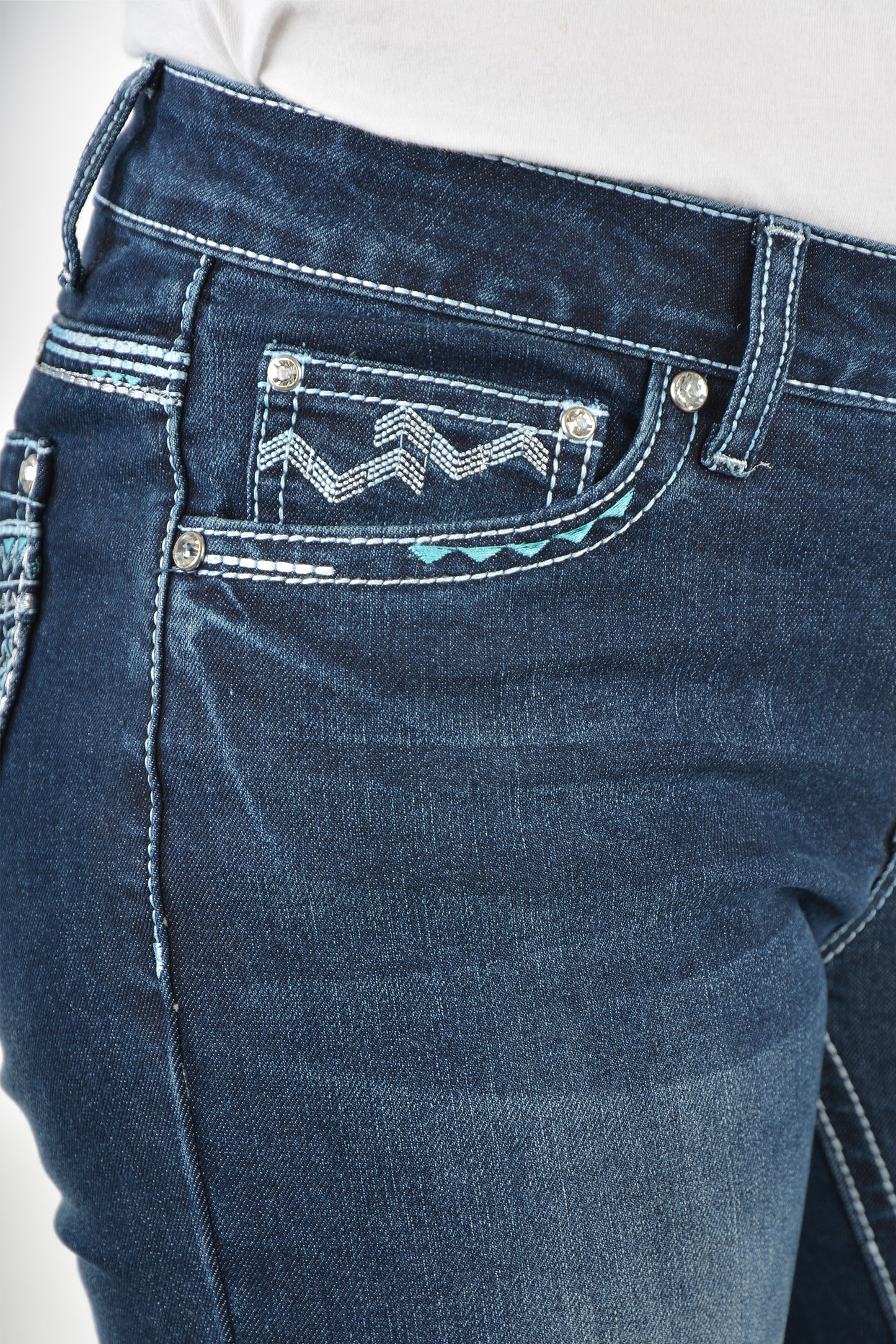 Pure Western Geraldine Straight Leg Ladies Jean Midnight