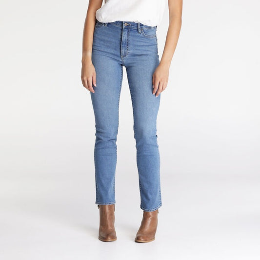 Lee Riders Classic High Straight Leg Ladies Jean Light Indigo