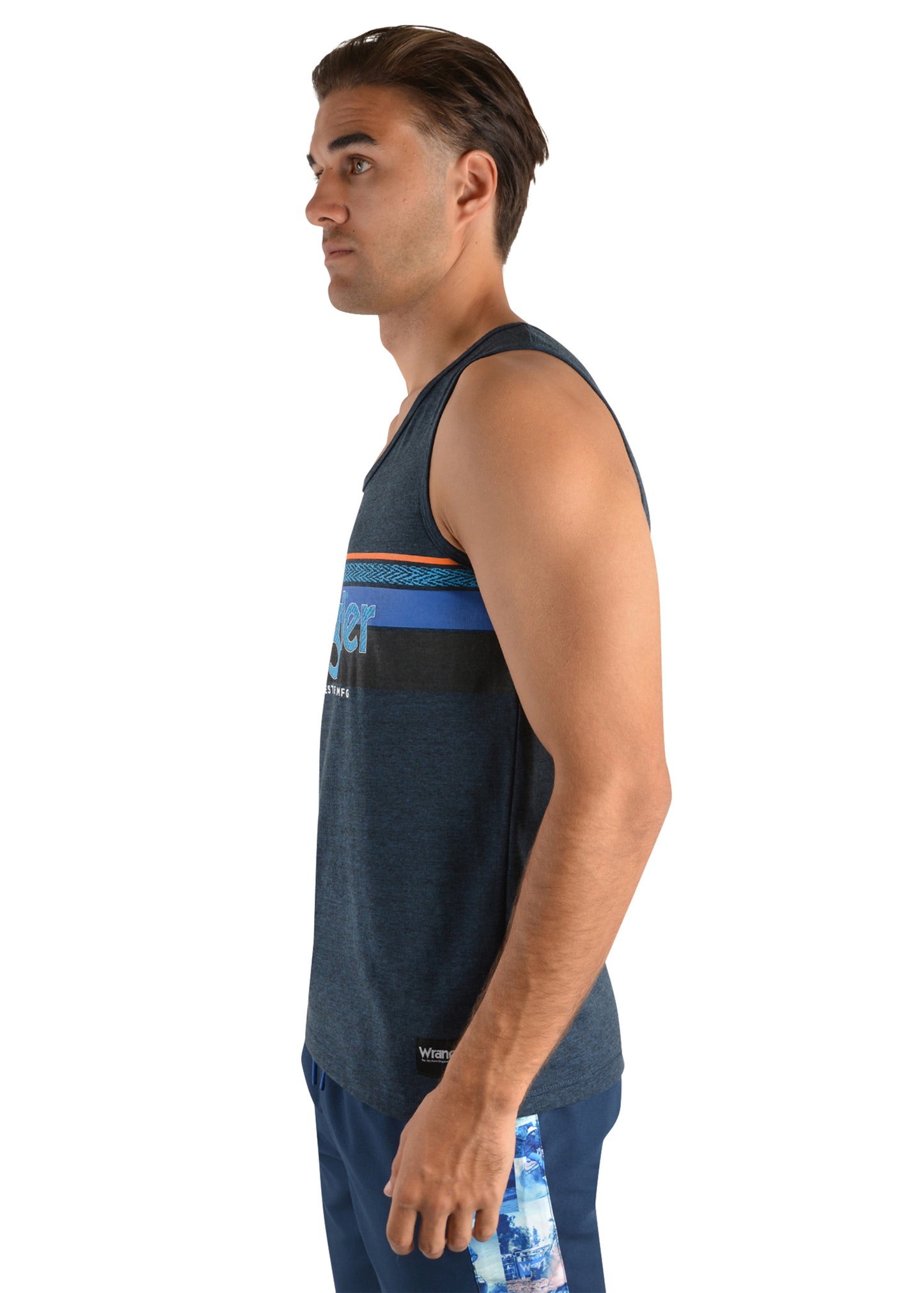 Wrangler Jack Singlet Mens Navy Marle