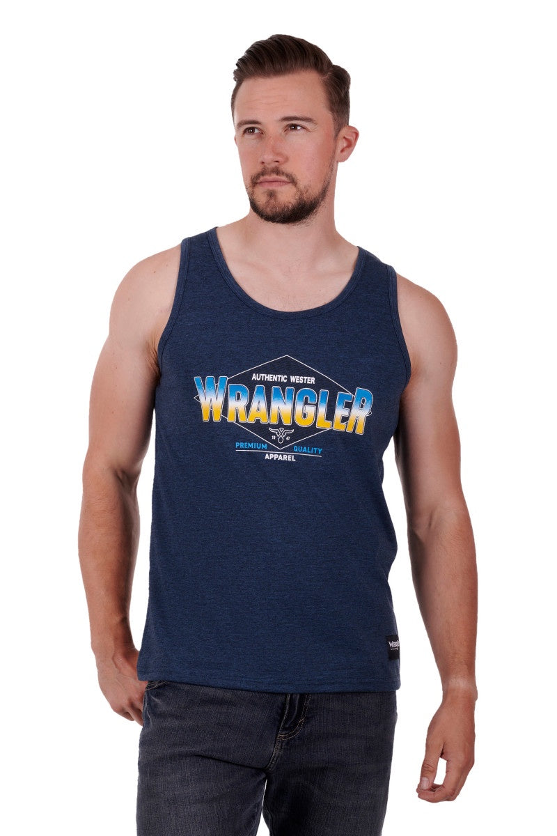 Wrangler Domenic Mens Singlet Navy Marle