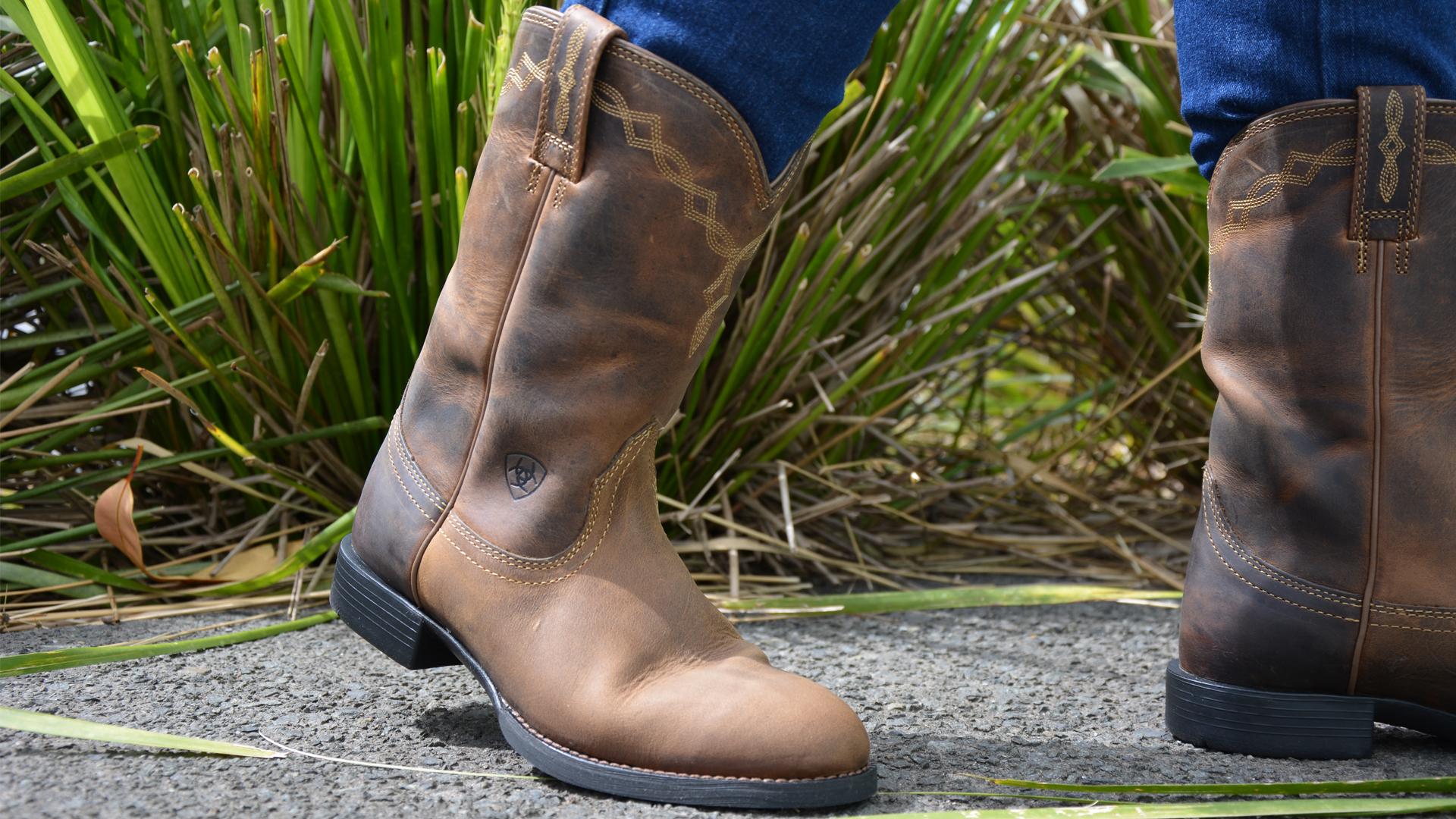 Ariat ATS Ladies Roper Boots Distressed Brown - Aitken's Saddlery