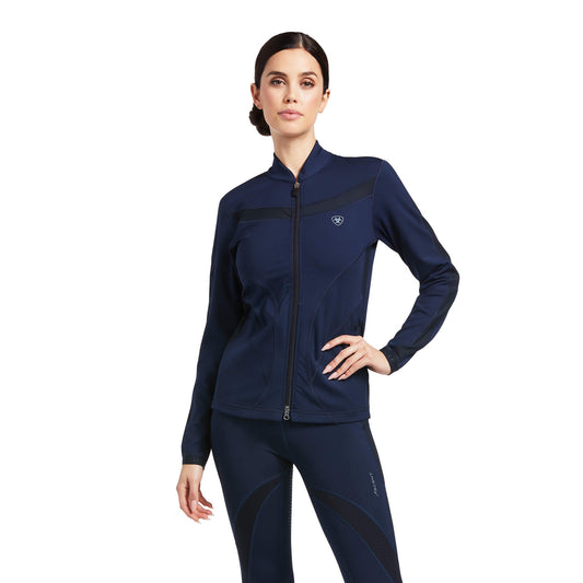 Ariat Ladies Ascent Full Zip Sweatshirt Navy - Aitken's Saddlery