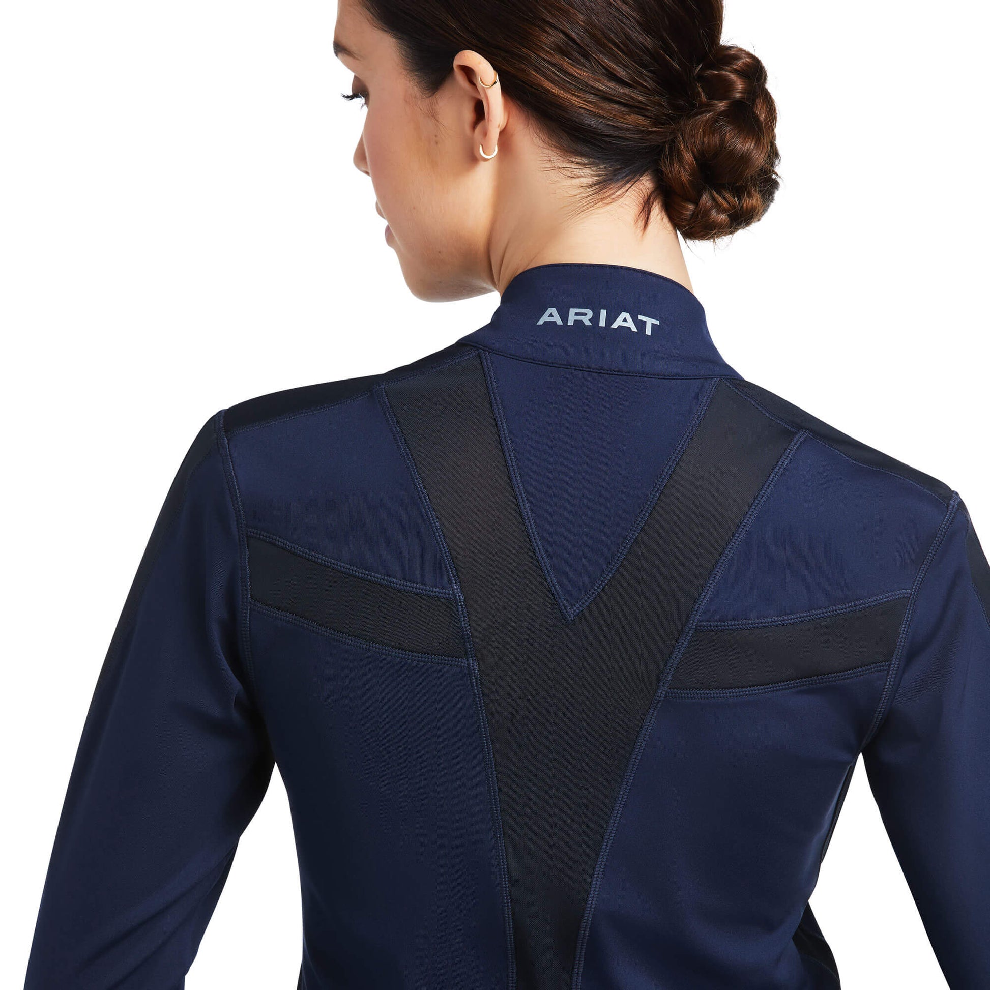 Ariat Ladies Ascent Full Zip Sweatshirt Navy - Aitken's Saddlery