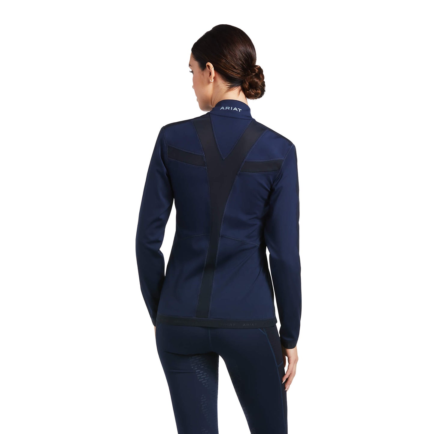 Ariat Ladies Ascent Full Zip Sweatshirt Navy - Aitken's Saddlery