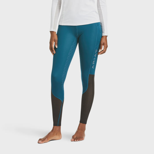 Ariat Ladies EOS Full Seat Tights Eurasian Teal - Aitken's Saddlery