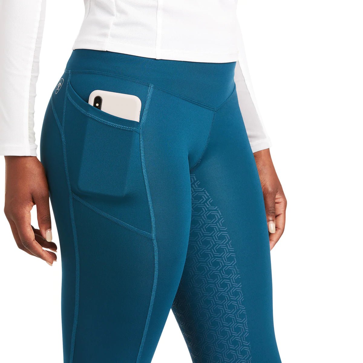 Ariat Ladies EOS Full Seat Tights Eurasian Teal - Aitken's Saddlery