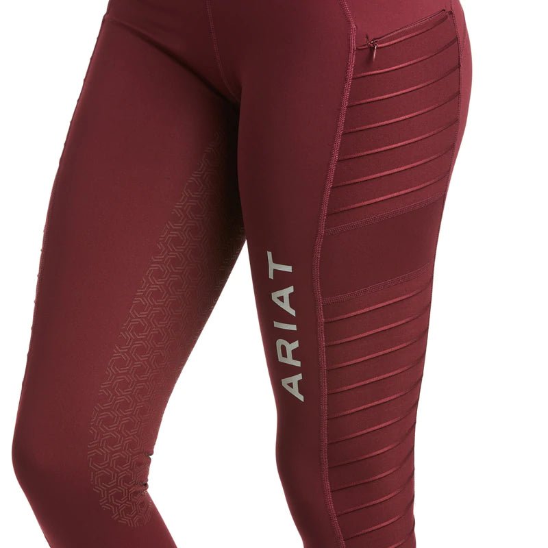 Ariat Ladies EOS MOTO Full Seat Tights Windsor Wine - Aitken's Saddlery