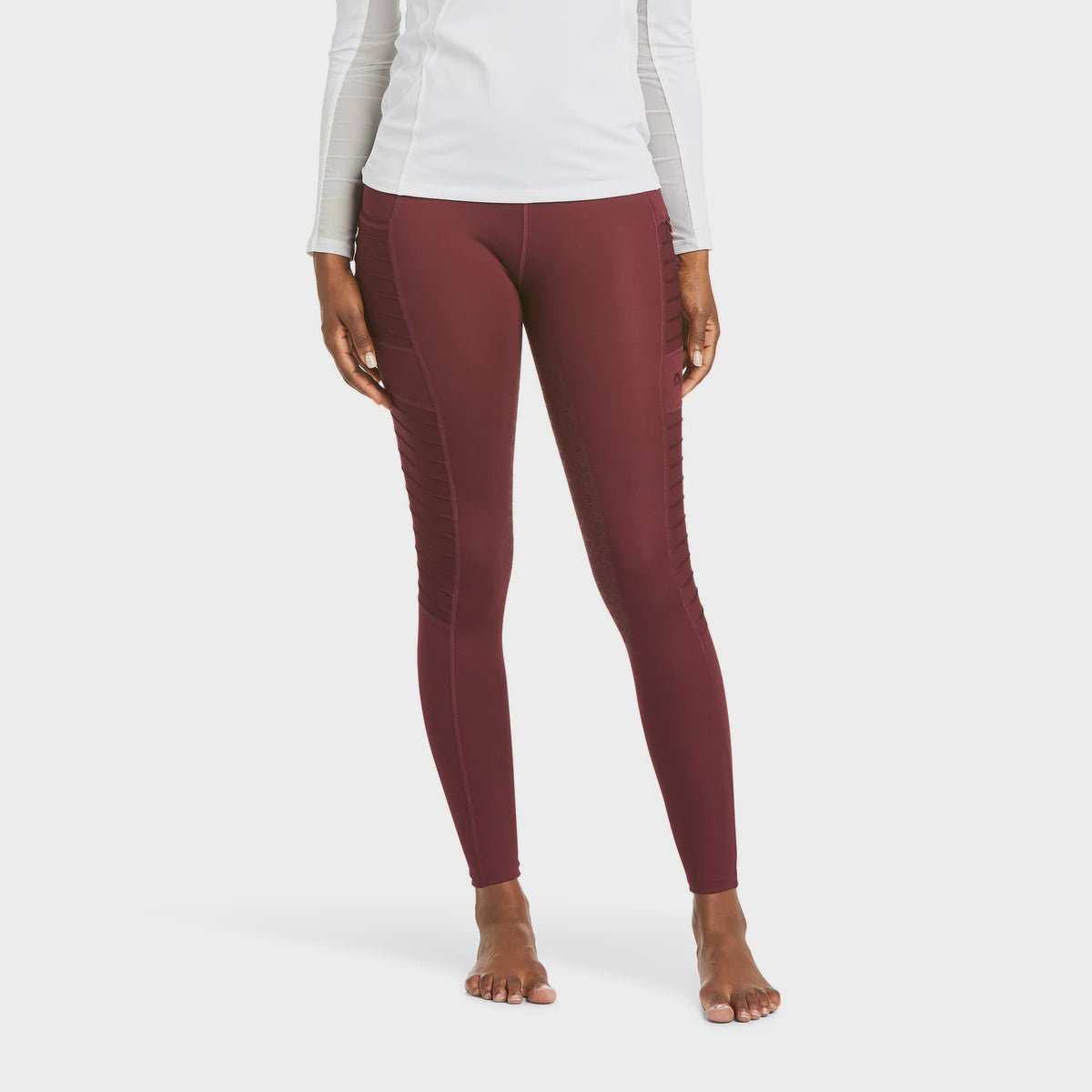 Ariat Ladies EOS MOTO Full Seat Tights Windsor Wine - Aitken's Saddlery