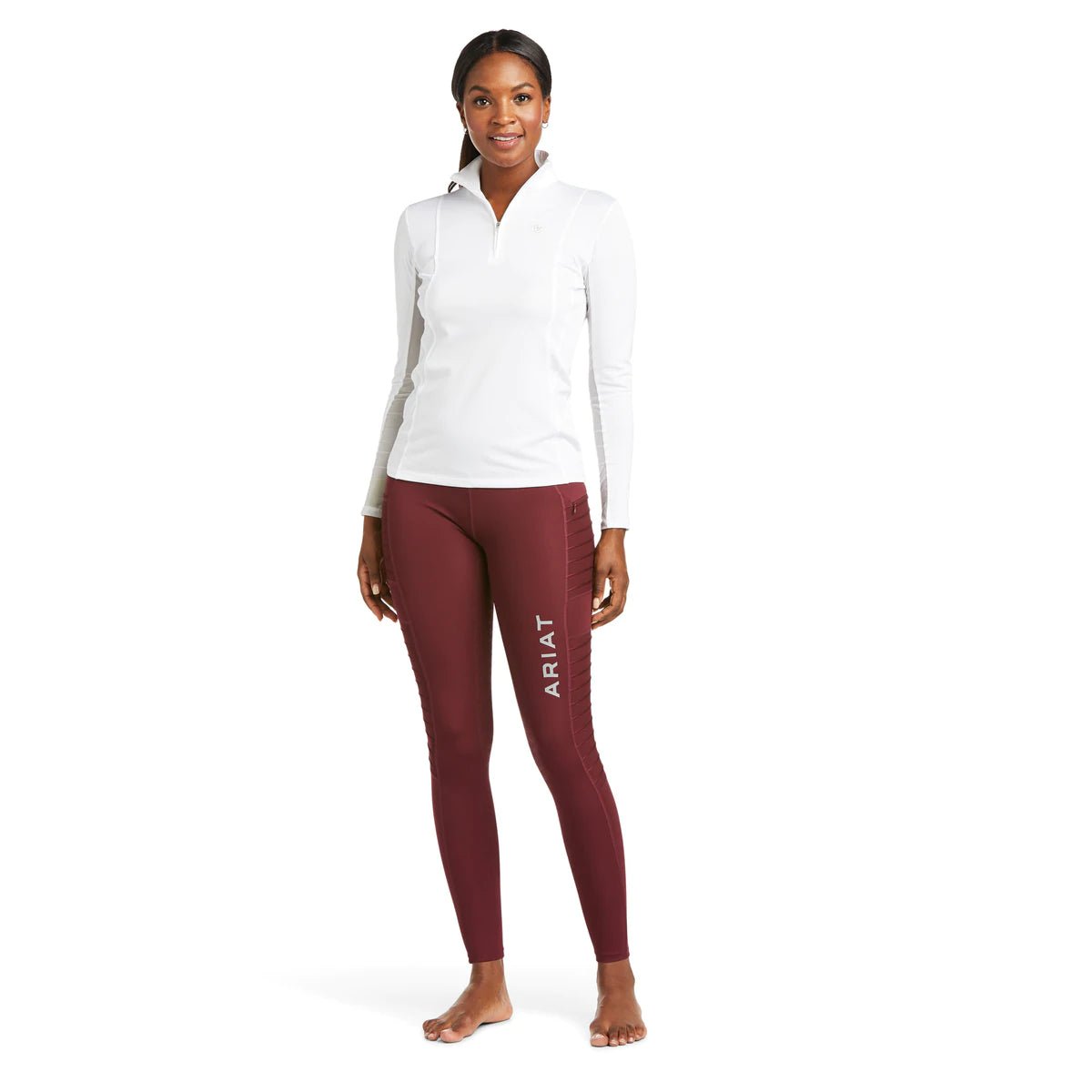 Ariat Ladies EOS MOTO Full Seat Tights Windsor Wine - Aitken's Saddlery