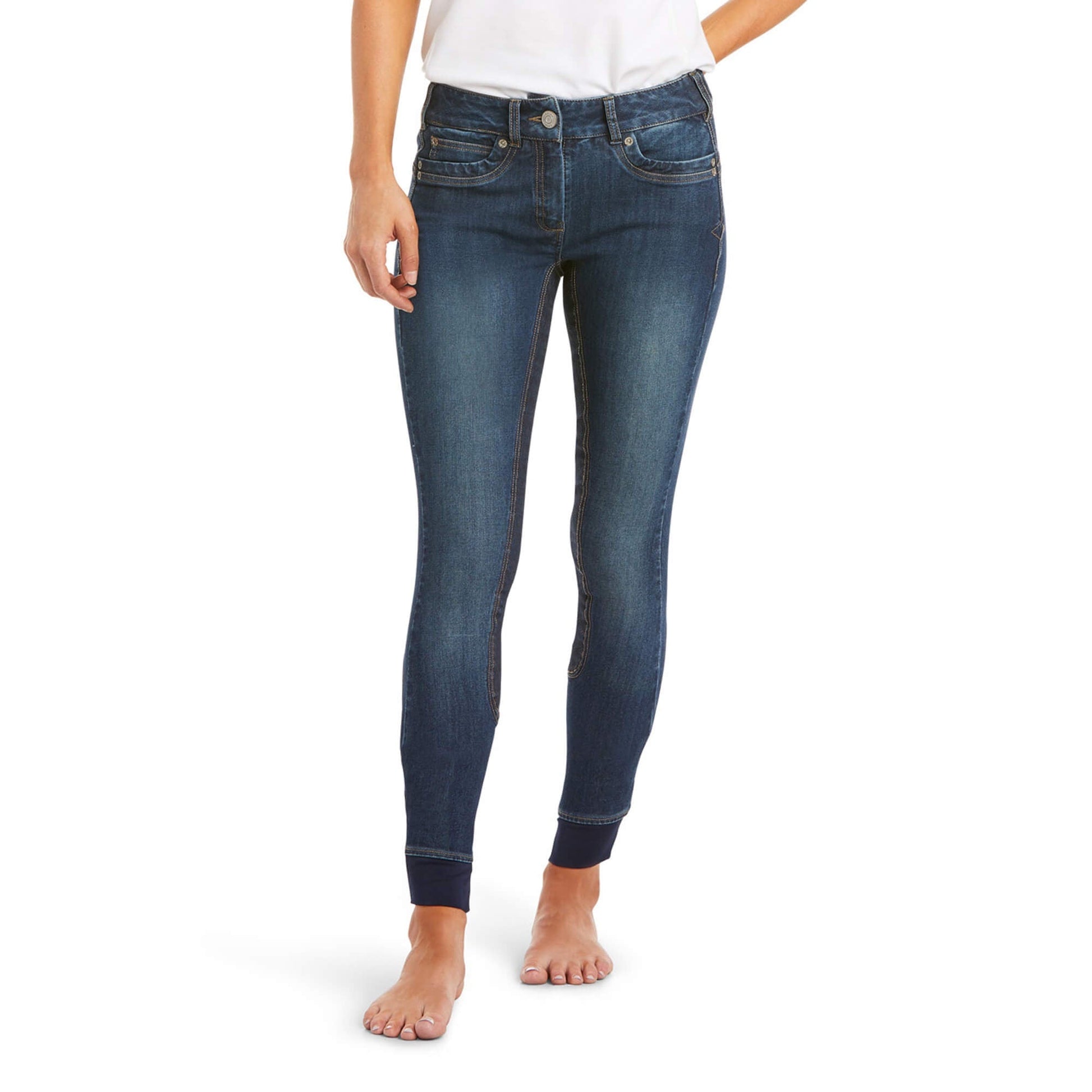Ariat Ladies Halo Denim Full Seat Breeches Marine - Aitken's Saddlery