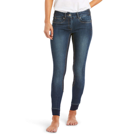 Ariat Ladies Halo Denim Full Seat Breeches Marine - Aitken's Saddlery