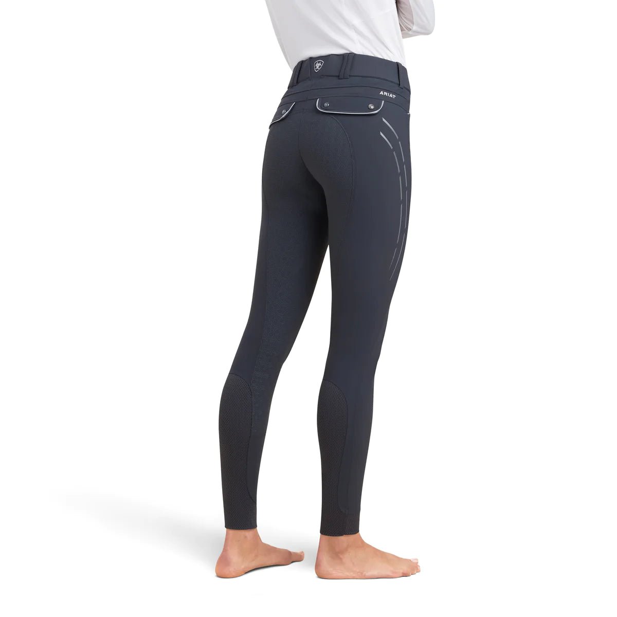 Ariat Tri Factor Ladies FS Lumina Grip Breeches Ebony - Aitken's Saddlery
