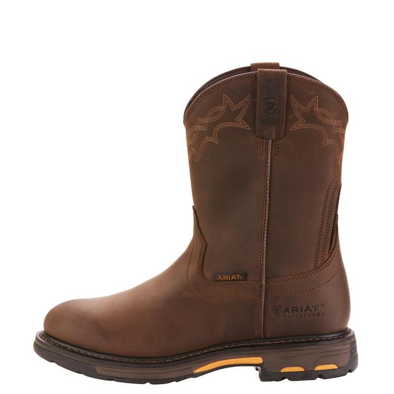 Ariat Workhog Pull On Mens Boots Brown - Aitken's Saddlery