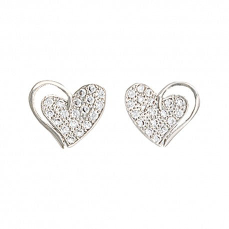Montana Micro Pave Heart Ear Rings