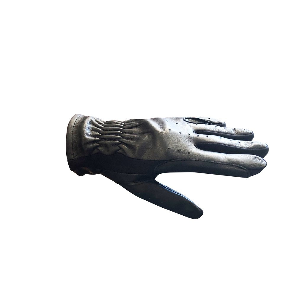 Leather & Spandex Gloves Black