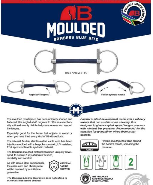 Bomber 2 1/2 Ring Moulded Mullen Mouth Bit - Aitken's Saddlery