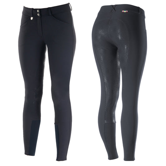 Horze Grand Prix Silicone Ladies Breeches Navy