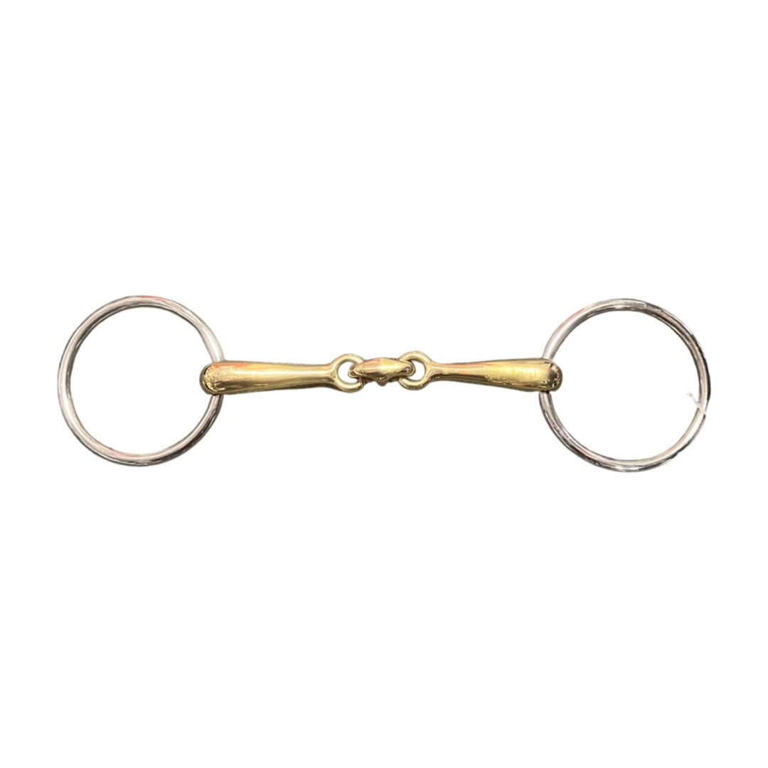 Cavalier Loose Ring Gold Training Bit Stainless Steel Rings - Aitken's Saddlery