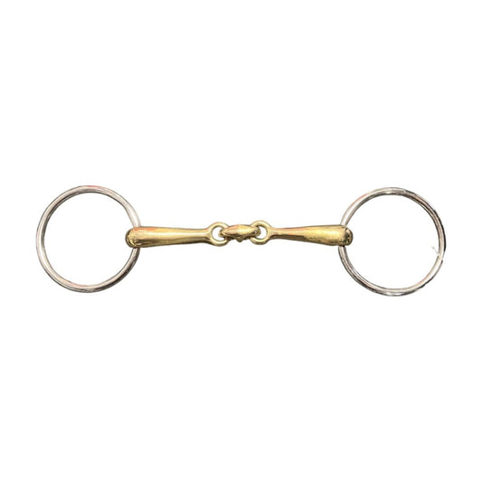 Cavalier Loose Ring Gold Training Bit Stainless Steel Rings - Aitken's Saddlery