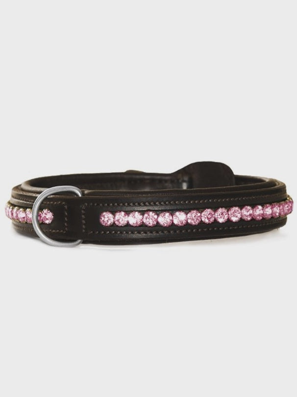 Equestrian Stockholm Dog Collar All in Pink