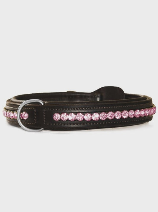 Equestrian Stockholm Dog Collar All in Pink