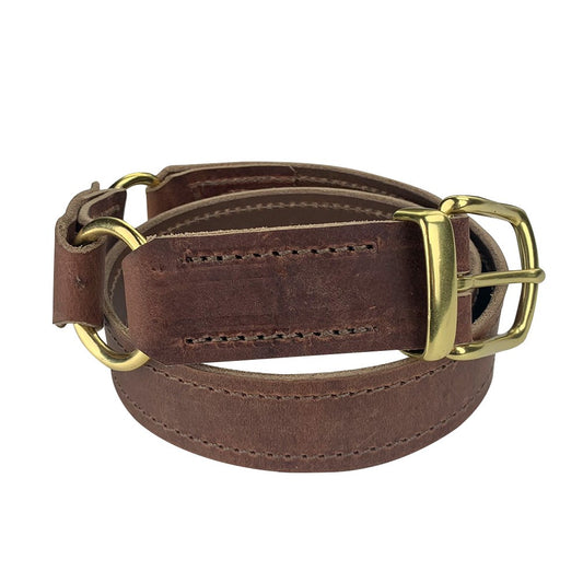 Porter Distressed Oak Hobble Belt with Brass