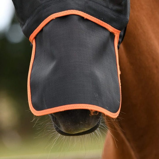 Equilibrium Field Relief Detachable Nose Piece Black with Orange - Aitken's Saddlery
