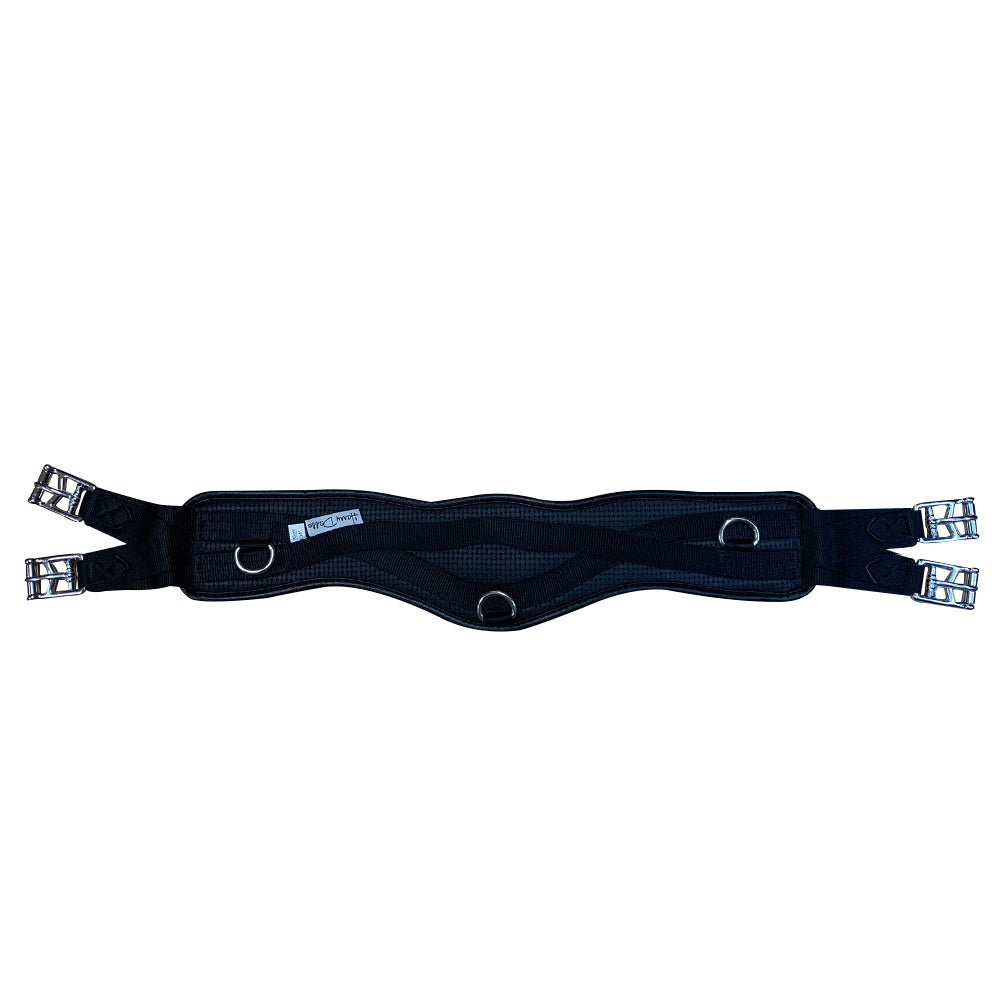 Harry Dabbs Curved Waffle Girth Non Elastic Black - Aitken's Saddlery