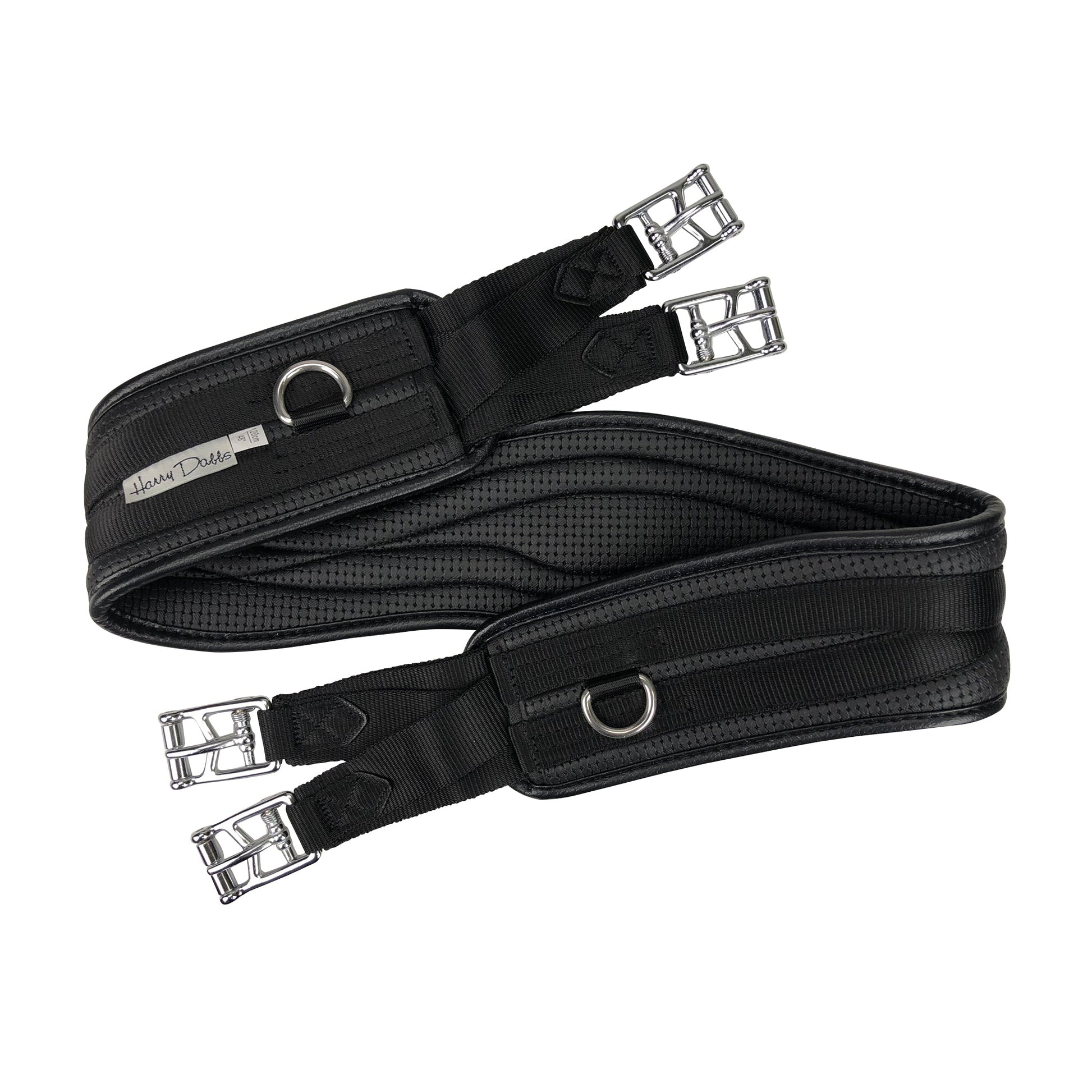 Harry Dabbs Curved Waffle Girth Non Elastic Black - Aitken's Saddlery