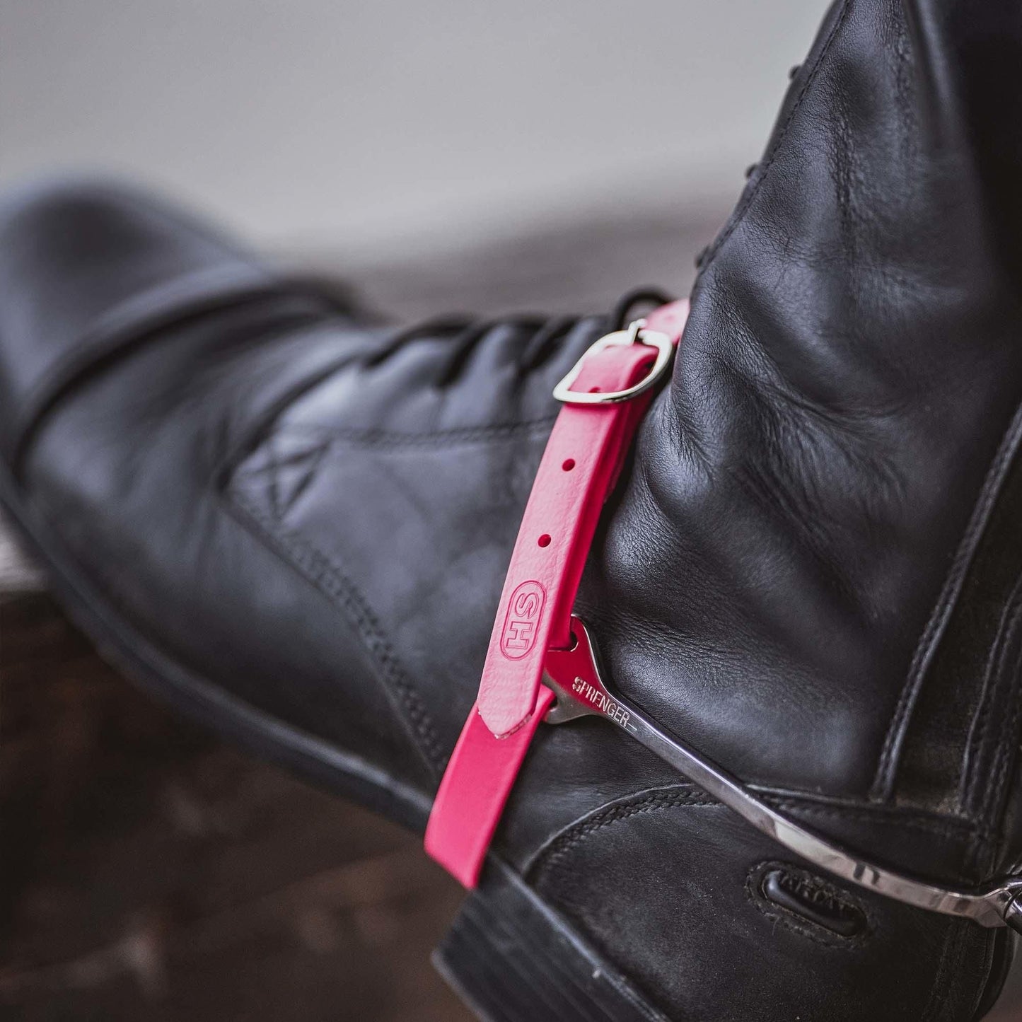 Herman Sprenger Spur Straps Biothane Pink - Aitken's Saddlery