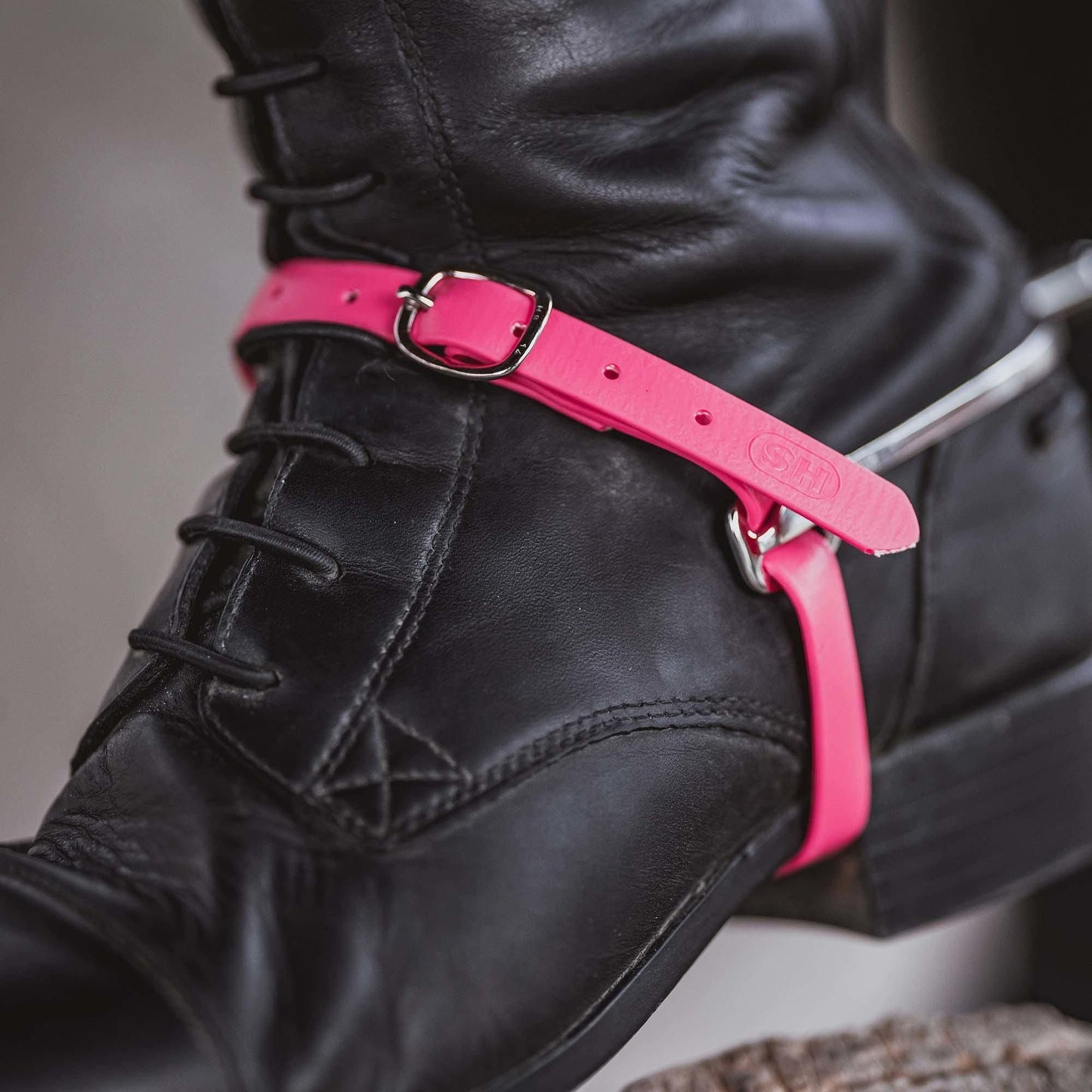 Herman Sprenger Spur Straps Biothane Pink - Aitken's Saddlery