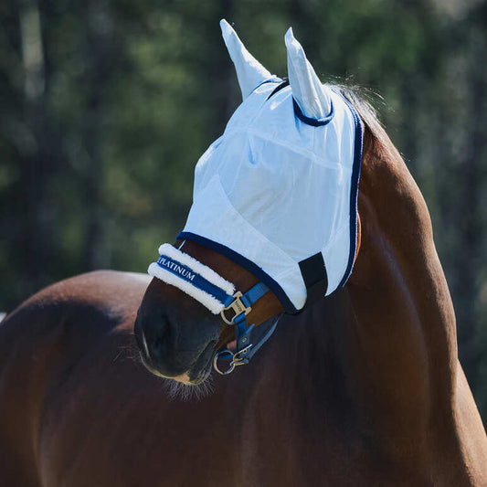 Horze Fly Hood Light Blue - Aitken's Saddlery