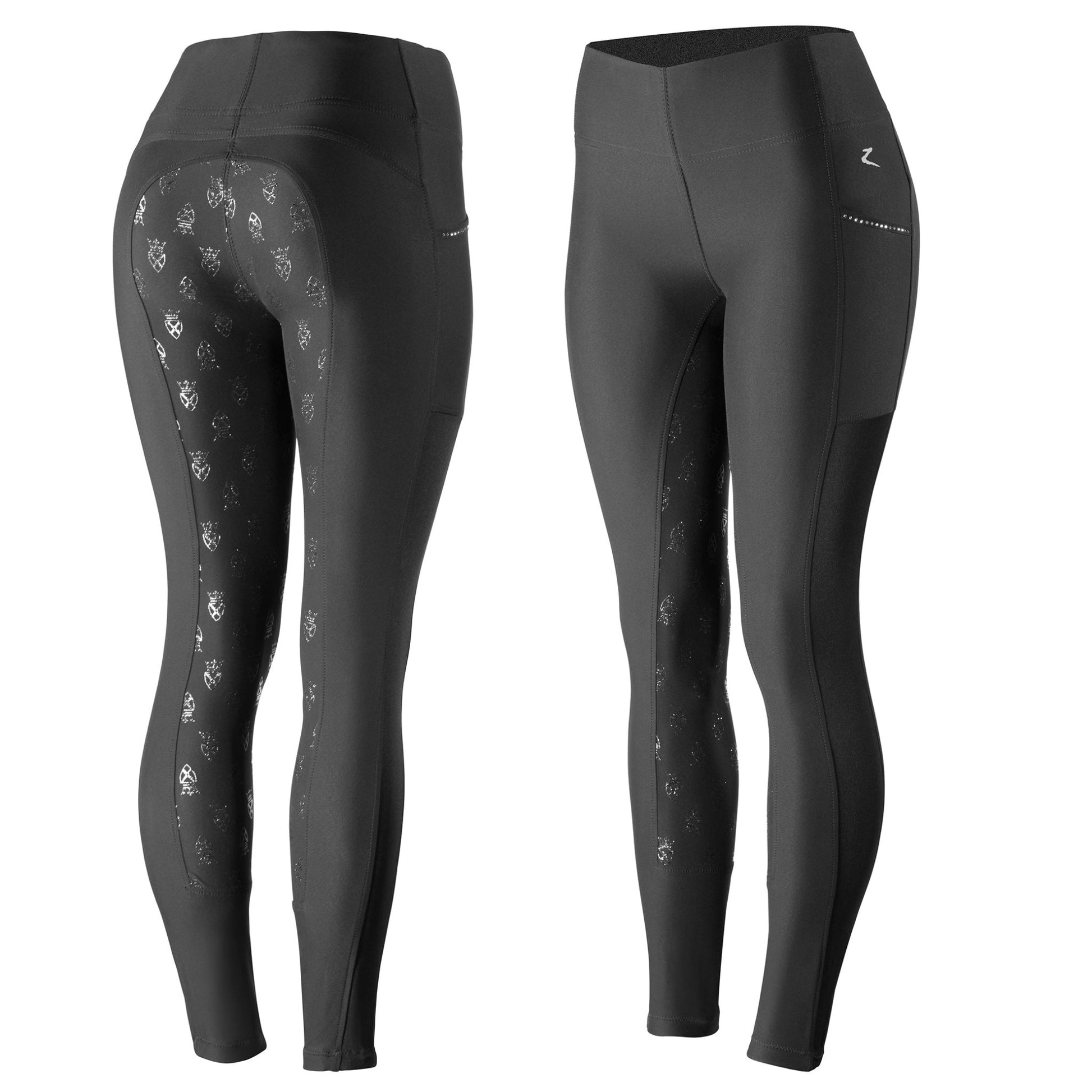 Horze Leah Ladies Riding Tights Black - Aitken's Saddlery