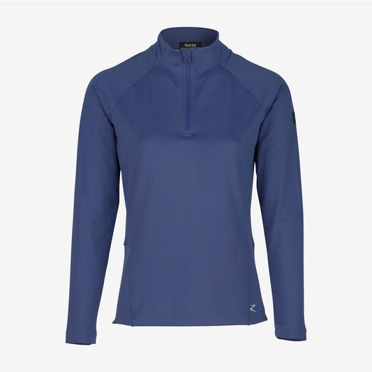 Horze Nadia Training Shirt with Phone Pocket Marlin Blue - Aitken's Saddlery