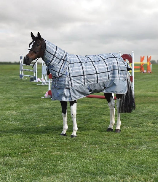 Horze Nevada 1200D Medium Combo 200g Grey & Blue - Aitken's Saddlery