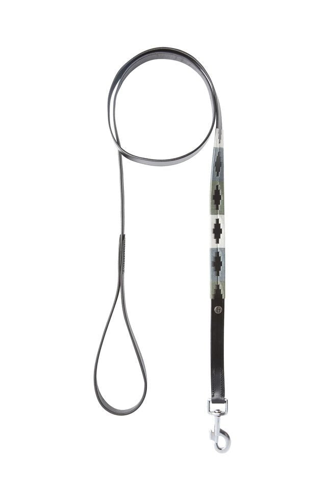 Horze Polo Dog Leash Beetle Green & Vapor Grey - Aitken's Saddlery