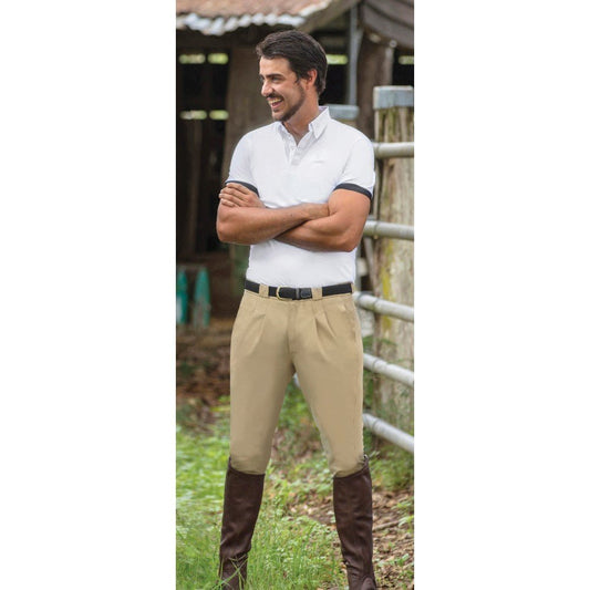 Huntington Sterling Mens Full Seat Breeches Beige - Aitken's Saddlery