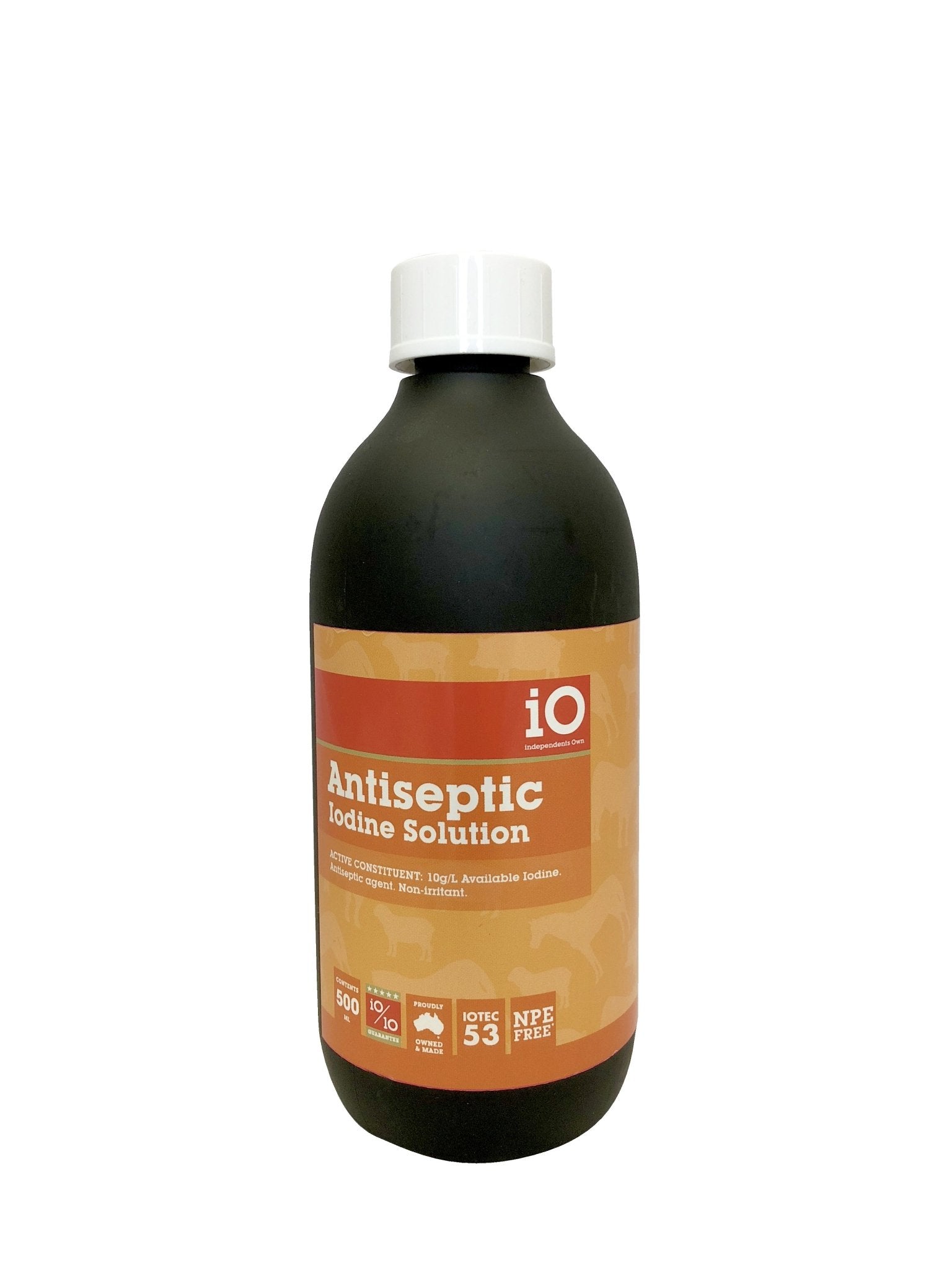 iO Antiseptic Iodine Solution 500ml - Aitken's Saddlery