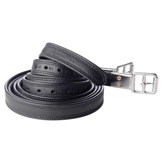 Kent & Masters Calf Stirrup Leathers Black - Aitken's Saddlery