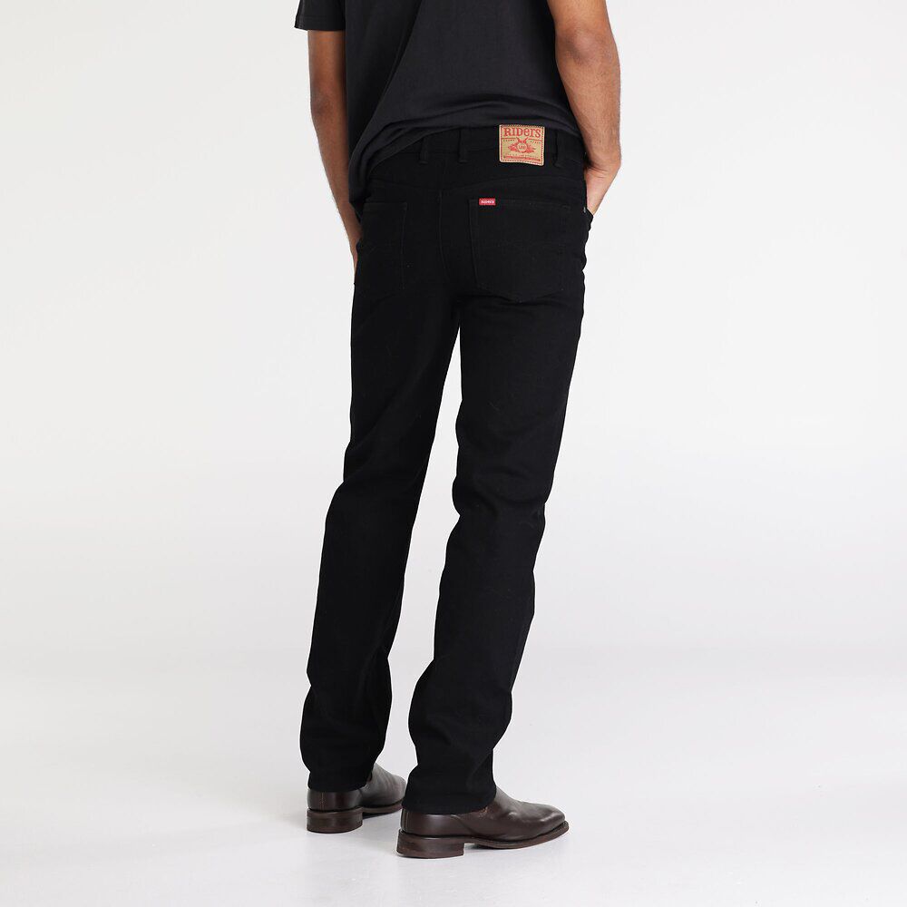 Lee Riders Classic Straight Stretch Mens Jeans Black - Aitken's Saddlery