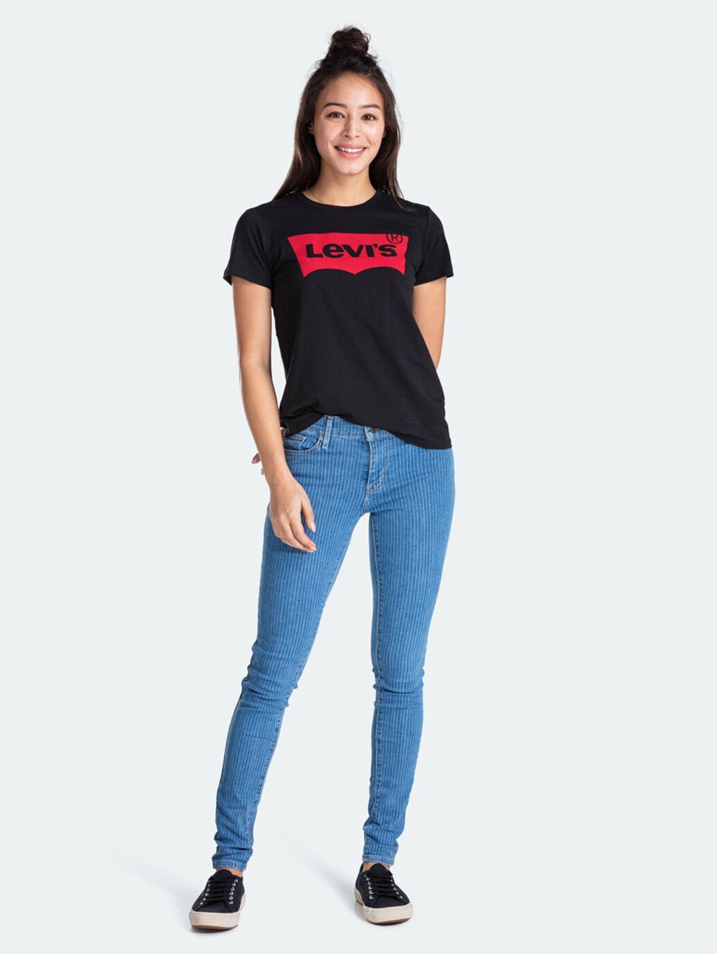 LEVI'S Women's Perfect T-Shirt Large Batwing Black - Aitken's Saddlery